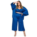 Maya Plus Size Vest Medium Long Trousers Fashion Solid Color Three Piece Set - Vestir en Moda