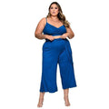 Maya Plus Size Vest Medium Long Trousers Fashion Solid Color Three Piece Set - Vestir en Moda