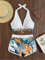 Meadow Beach 2 Piece Halter Bikini Sets - Vestir en Moda
