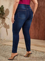 Melanie Plus Size Full Length High Waist Stretchy Pencil Curve Jeans - Vestir en Moda