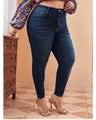 Melanie Plus Size Full Length High Waist Stretchy Pencil Curve Jeans - Vestir en Moda