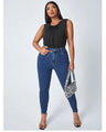 Melanie Plus Size Full Length High Waist Stretchy Pencil Curve Jeans - Vestir en Moda
