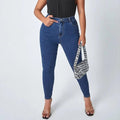 Melanie Plus Size Full Length High Waist Stretchy Pencil Curve Jeans - Vestir en Moda