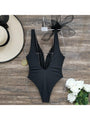 Melanie V Neck Flower Patchwork One Piece Swimsuits - Vestir en Moda