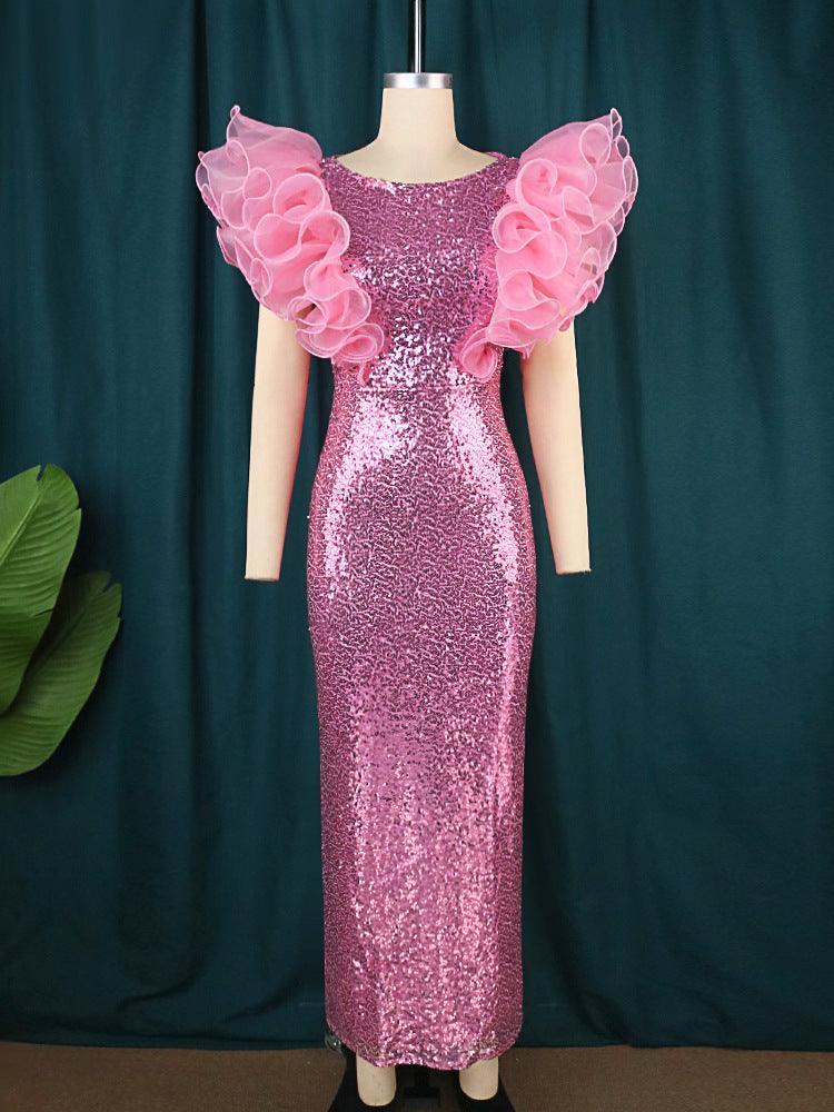 Melissa Sequined round Neck Birthday Party Sexy Socialite Sleeveless Dresses - Vestir en Moda