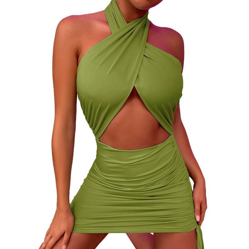 Melody Summer Women Dresses Sexy Short Halter Drawstring - Vestir en Moda