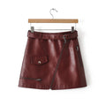 Mercedes Fashionable All-Match High Waist Wine - Line Skirt - Vestir en Moda