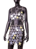 Mia Cutout Shiny Five Pointed Star Embellished two pieces Set - Vestir en Moda
