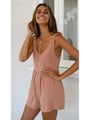 Mia Summer Casual Low Cut Backless Loose Rompers - Vestir en Moda