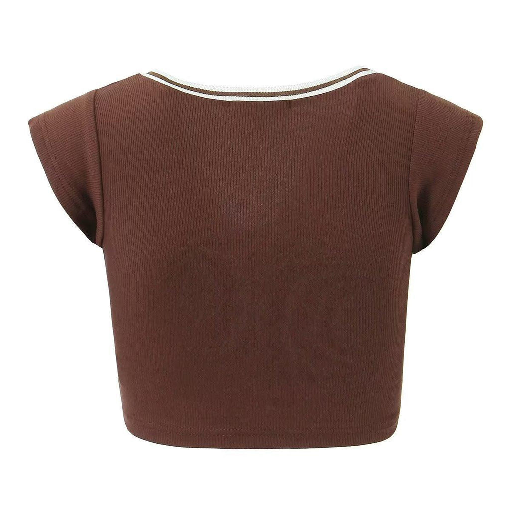 Mia Tight Fitting High Elastic Thread Small Top - Vestir en Moda