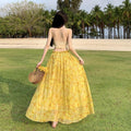 Micaela New Summer Yellow Long Dresses - Vestir en Moda