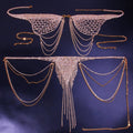 Michaella Novel Angel Wings Fully-Jewelled Tassel Chest Necklace - Vestir en Moda