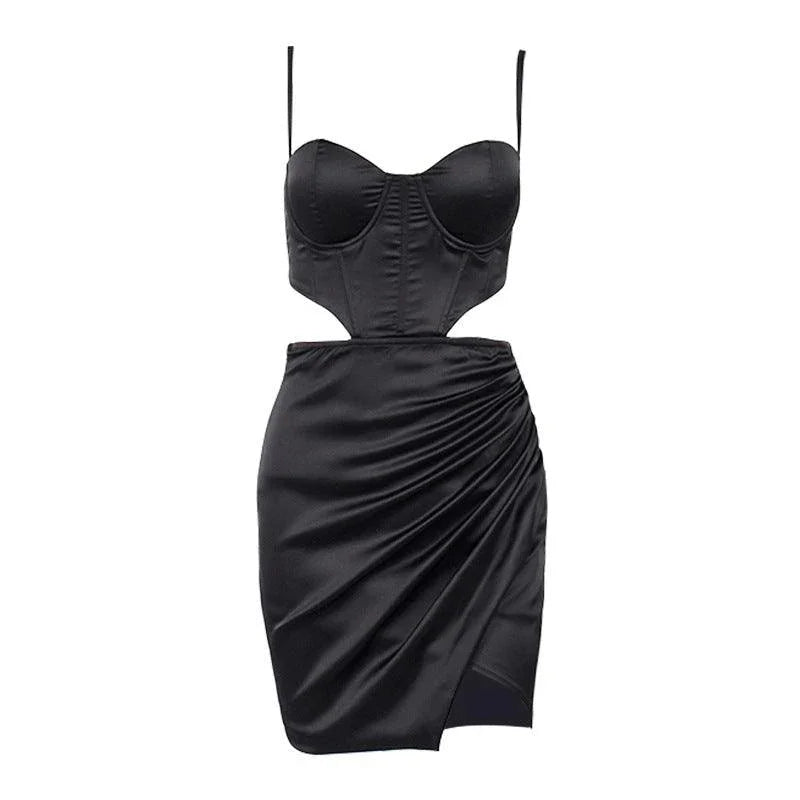 Michelle Women Sexy Boning Corset Hollow Out Cutout Backles Dresses - Vestir en Moda