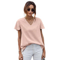 Mila Summer V neck Short Sleeve Pullover Blouse - Vestir en Moda