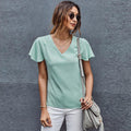 Mila Summer V neck Short Sleeve Pullover Blouse - Vestir en Moda