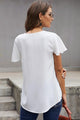 Mila Summer V neck Short Sleeve Pullover Blouse - Vestir en Moda
