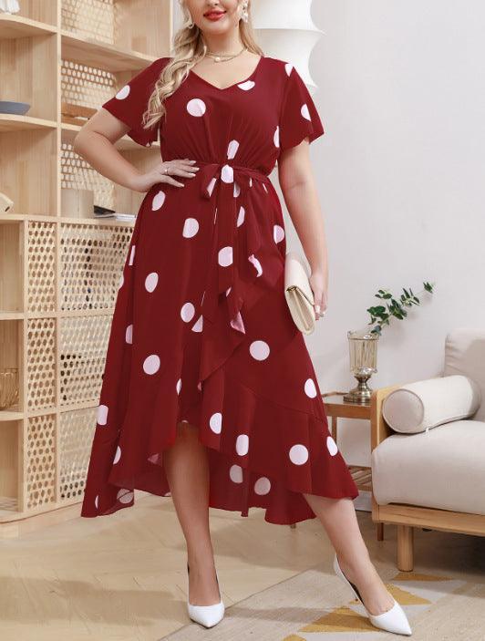 Millie Plus Size Simple Elastic Waist Printed - Vestir en Moda