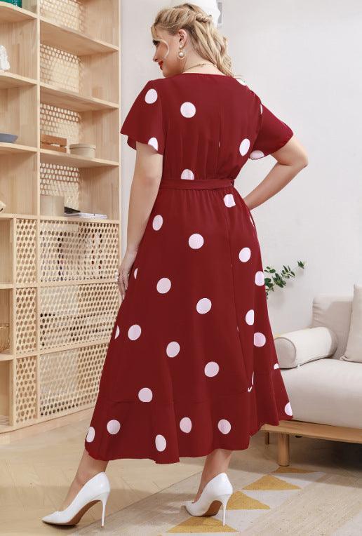 Millie Plus Size Simple Elastic Waist Printed - Vestir en Moda