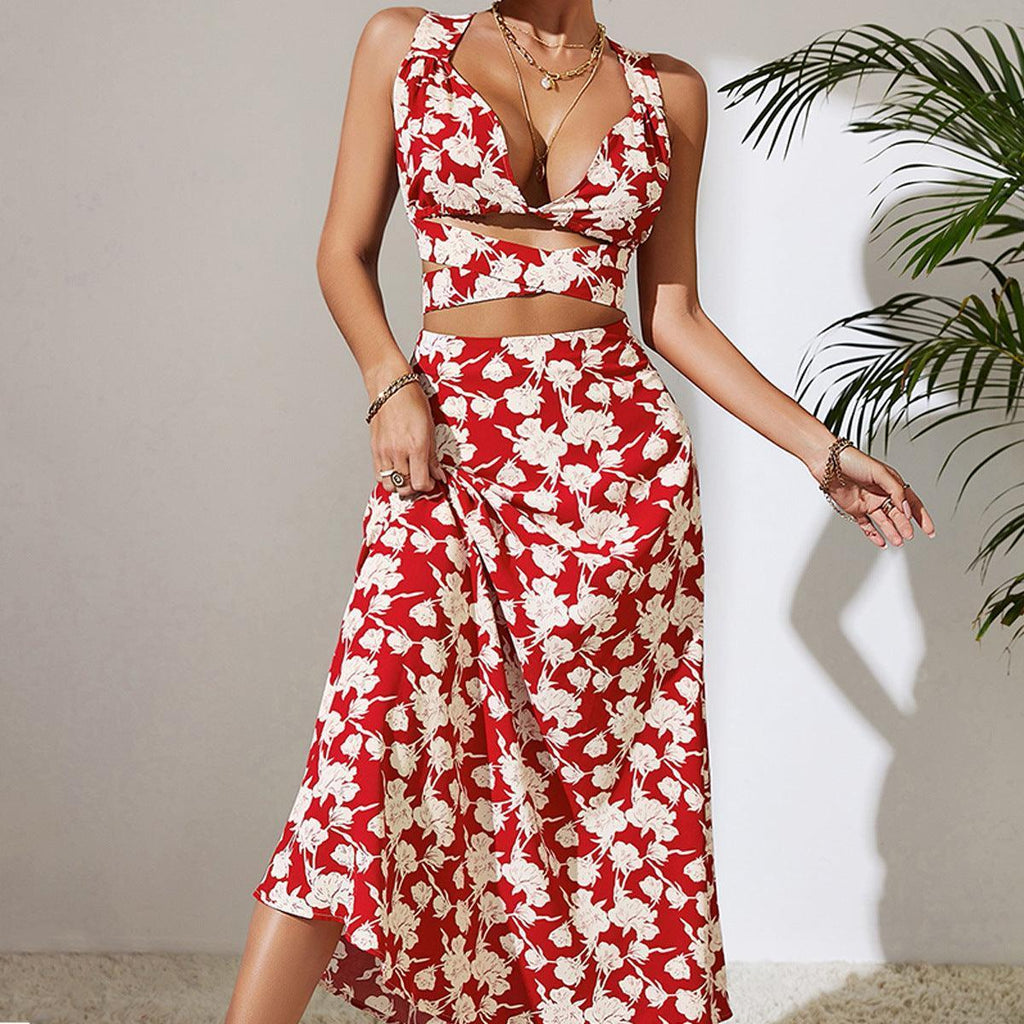 Miriam Cool High Waist Backless Classic Red Dress - Vestir en Moda