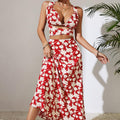 Miriam Cool High Waist Backless Classic Red Dress - Vestir en Moda