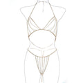 Mitchelle Body Pearl Suit Beach Jewelry Sexy Rhinestones - Vestir en Moda