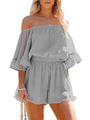 Moira Women Solid Color Sexy Chiffon Rompers - Vestir en Moda