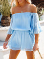 Moira Women Solid Color Sexy Chiffon Rompers - Vestir en Moda
