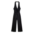 Monroe Spring Summer Silk Satin Texture Halter Jumpsuit - Vestir en Moda