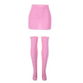 Myla Slim Low Rise Solid Color Tight Hip Skirt Half Socks Casual Set - Vestir en Moda
