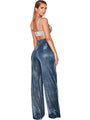 Nadia Hot Wide Leg High Waist Straight Ladies Casual Pants - Vestir en Moda