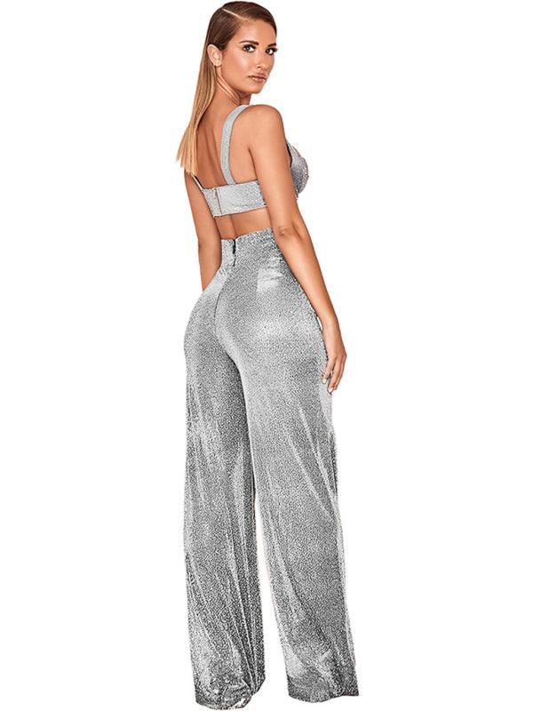 Nadia Hot Wide Leg High Waist Straight Ladies Casual Pants - Vestir en Moda