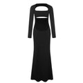 Nahia Maternity Sexy Cut Out Front Maxi Dresses - Vestir en Moda