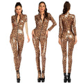 Nana Women Sexy Leopard Jumpsuits Long Sleeve - Vestir en Moda