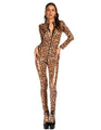 Nana Women Sexy Leopard Jumpsuits Long Sleeve - Vestir en Moda