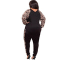 Naomi Plus Size Leopard Print Contrast Color Casual Two-Piece Suit - Vestir en Moda
