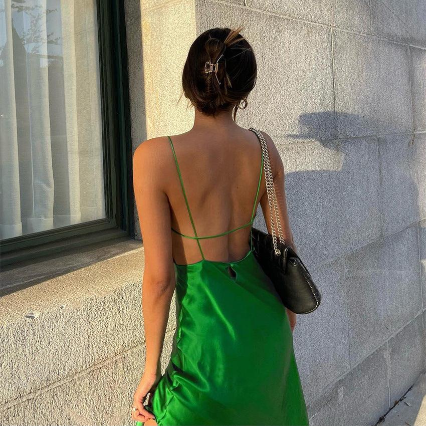 Nashira Summer Suspender Slit Dresses - Vestir en Moda