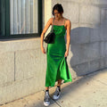 Nashira Summer Suspender Slit Dresses - Vestir en Moda