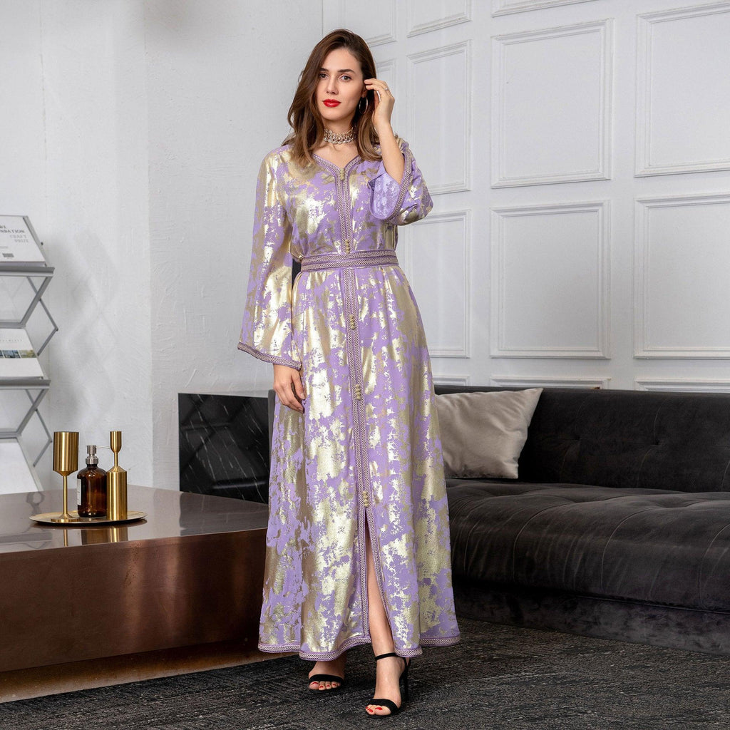 Nataly Autumn Muslim Bronzing Women Dresses - Vestir en Moda