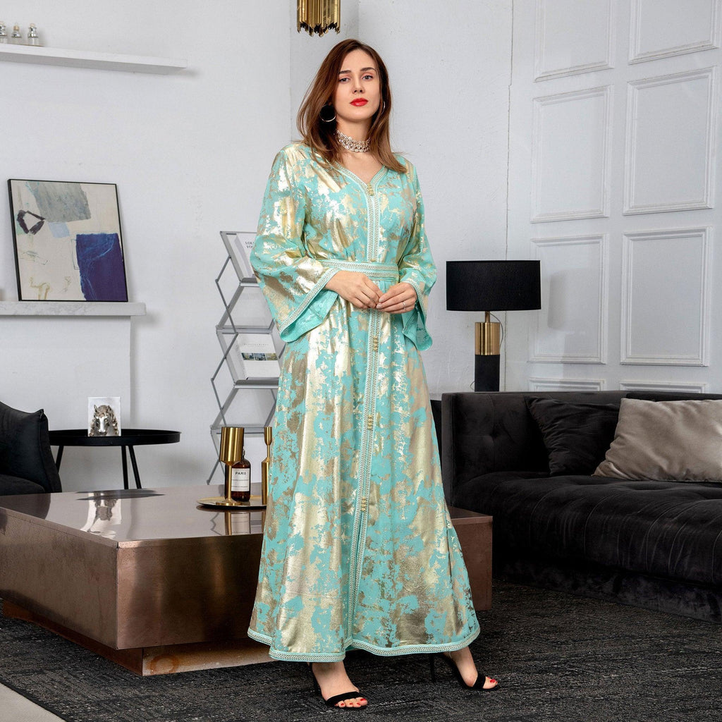 Nataly Autumn Muslim Bronzing Women Dresses - Vestir en Moda
