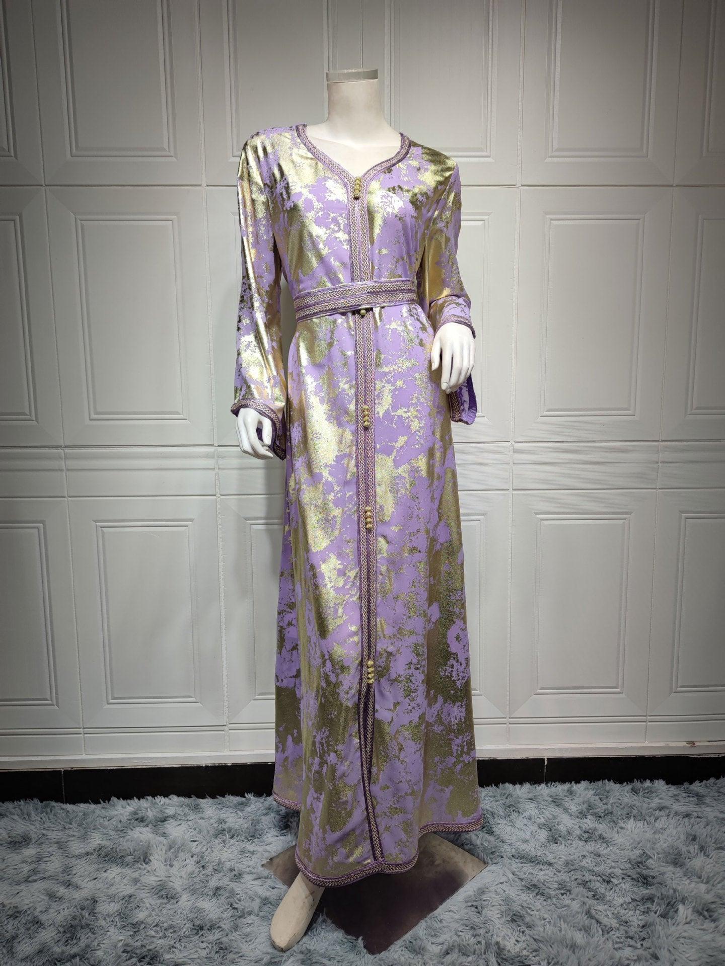 Nataly Autumn Muslim Bronzing Women Dresses - Vestir en Moda