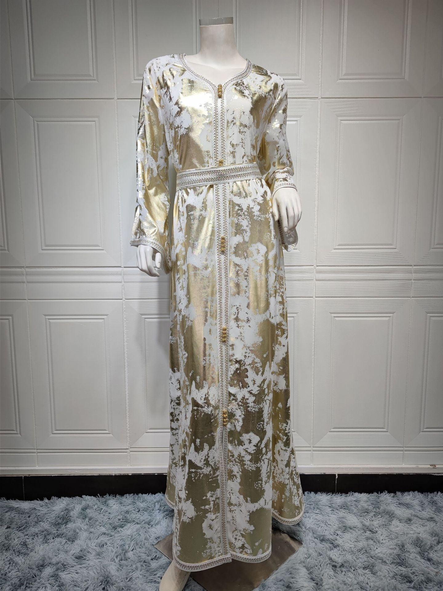 Nataly Autumn Muslim Bronzing Women Dresses - Vestir en Moda