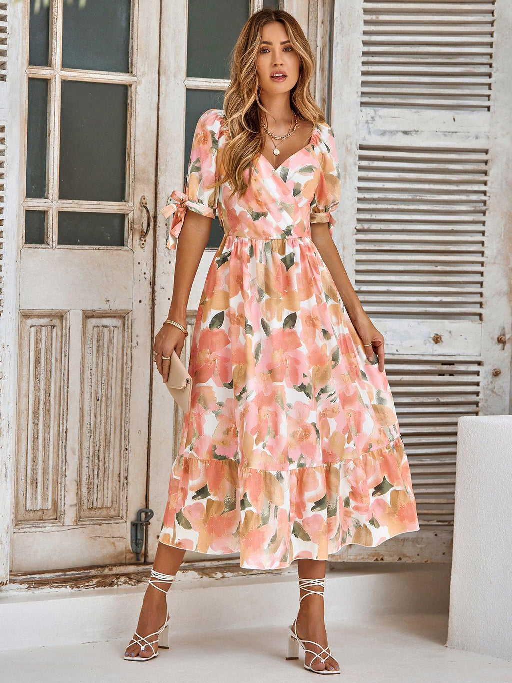 Nataly Casual Printed Waist Controlled Dresses - Vestir en Moda