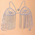 Nathan Exaggerated Fishnet Rhinestone Personality Nightclub Sexy Tassel Bra Body Chain - Vestir en Moda