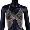 Nayna Beach Ornament Diamond Tassel Body Chain Rhinestone - Vestir en Moda