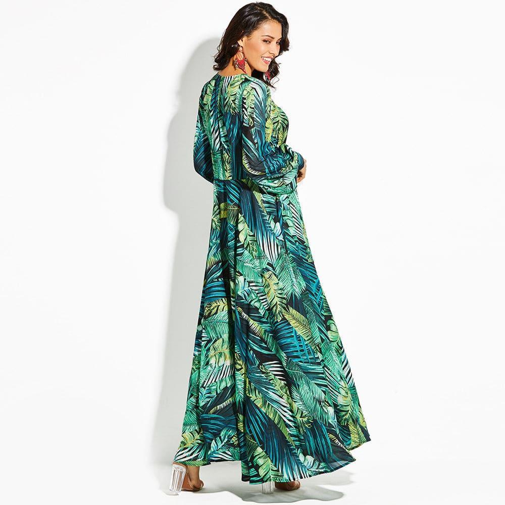 Nereida Printed Dress Lantern Sleeve Dresses - Vestir en Moda