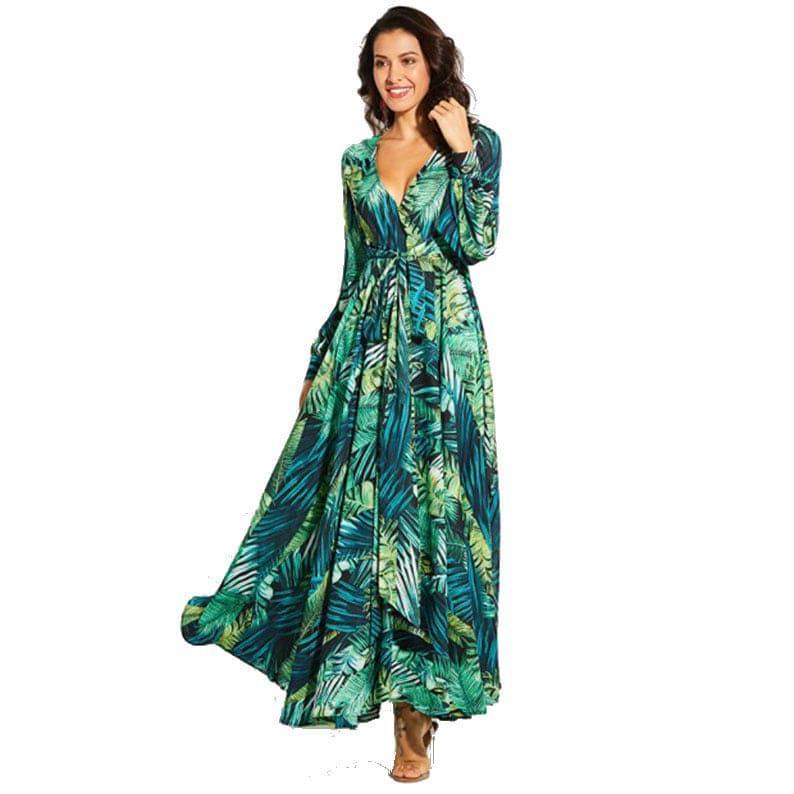 Nereida Printed Dress Lantern Sleeve Dresses - Vestir en Moda