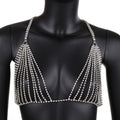 Nicky Ornament Personality Hollowed-out Sexy Fishnet Diamond Bra - Vestir en Moda
