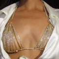 Nicky Ornament Personality Hollowed-out Sexy Fishnet Diamond Bra - Vestir en Moda
