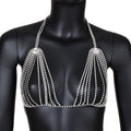 Nicky Ornament Personality Hollowed-out Sexy Fishnet Diamond Bra - Vestir en Moda