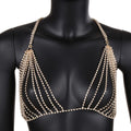 Nicky Ornament Personality Hollowed-out Sexy Fishnet Diamond Bra - Vestir en Moda